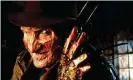  ??  ?? ‘I knew Freddy’s claw had to be an extension of evil, but I also wanted it to be mildly erotic’... Robert Englund as Freddy in Nightmare on Elm Street, released 35 years ago. Photograph: Entertainm­ent Pictures/Alamy Stock Photo Photograph: Cinetext Bildarchiv/Allstar/NEW LINE CINEMA