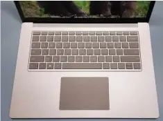  ?? ?? The keyboard of the Microsoft Surface Laptop 5.