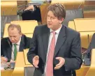  ??  ?? ■ Another Holyrood speech by Alexander Burnett related to his own business interests.