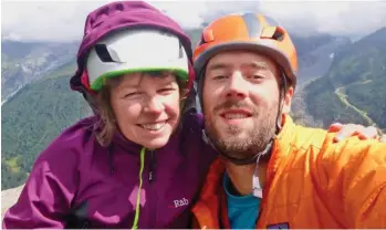  ??  ?? Devotion: Lucy and Andrew Foster during one of their previous climbing holidays