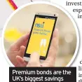  ??  ?? Premium bonds are the UK’S biggest savings product – and you could win a prize of up to £1m