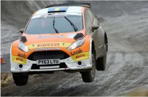  ??  ?? Ahlin impressed on BRC debut in Mid Wales, finishing second