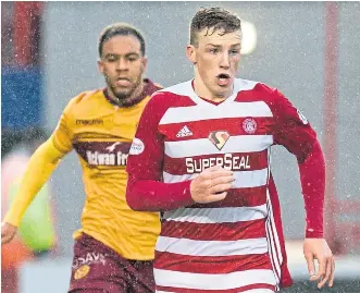  ?? ?? Ferguson in 2018 playing for Hamilton Accies, where he kick-started his career.