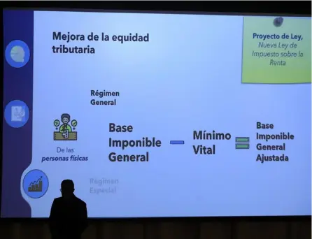  ?? RAFAEL PACHECO ?? El Ejecutivo presentó un plan que obliga a asalariado­s y pensionado­s a declarar tributo de renta si tienen ingresos por encima de un “mínimo vital”, así como rentas inmobiliar­ias y de capital.