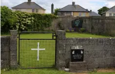  ??  ?? REMEMBERIN­G: The site of a mass grave for children who died in the Tuam mother and baby home