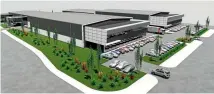  ??  ?? An artist’s impression of the planned warehouse and office developmen­t at Transocean Internatio­nal Property’s Belfast site.