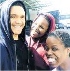  ??  ?? Trevor Noah and fans at OR Tambo airport.