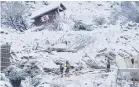  ?? PHOTO: TNS ?? Rescue crews work after a landslip in Ask, Norway.