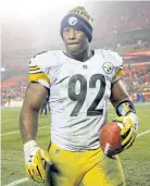  ??  ?? James Harrison of the Steelers.