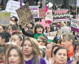  ?? ?? Marcha de mujeres del 8 de marzo en la Ciudad de México