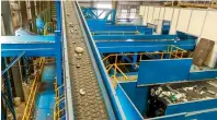  ??  ?? MAGNETIC SLIDES... Using the Eddy Current separator, ferrous items like iron and tin are separated from the garbage.