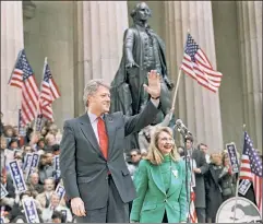  ??  ?? If we can make it here: The Clintons campaignin­g in New York in 1992.