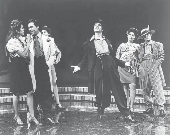  ?? Center Theatre Group ?? ROSE PORTILLO, Daniel Valdez, Evelina Fernandez, Edward James Olmos, Rachel Levario and Mike Gomez in 1978 in “Zoot Suit” at the Mark Taper Forum.