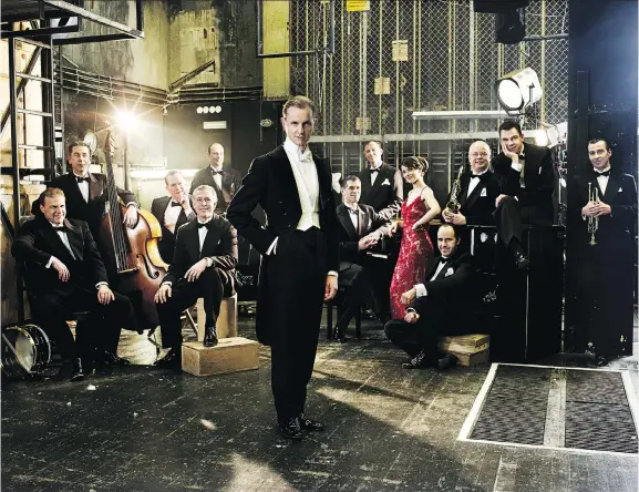  ??  ?? Max Raabe and Palast Orchester, an ensemble of a dozen classicall­y trained musicians, are making their first trip to Eastern Canada with concerts next week in Ottawa and Montreal.