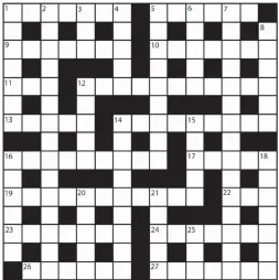  ??  ?? PRIZES of £20 will be awarded to the senders of the first three correct solutions checked. Solutions to: Daily Mail Prize Crossword No. 15,654, PO BOX 3451, Norwich, NR7 7NR. Entries may be submitted by second-class post. Envelopes must be postmarked...