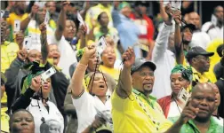  ?? Picture: SIBONGILE NGALWA ?? VOICES RAISED: Party members sing at the conference