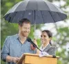  ?? PHOTO: REUTERS ?? Prince Harry and his wife Meghan, Duchess of Sussex, attend a community picnic at Victoria Park in Dubbo yesterday.