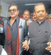  ?? PTI ?? Former Union minister Subodh Kant Sahay and BJP MP Shatrughan Sinha coming out of RIMS after meeting Lalu Prasad Yadav in Ranchi on Saturday.