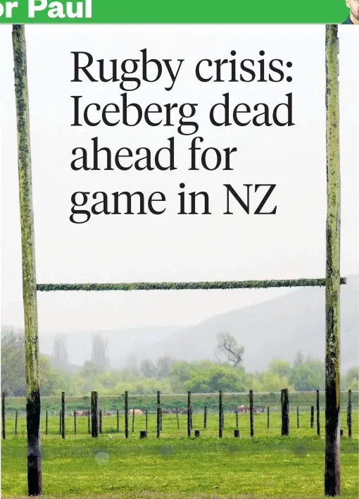  ?? Photo / Glenn Taylor ?? Rugby in New Zealand faces a slow and lonely death as it transition­s from a mass participat­ion sport to a mass spectator sport.