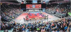  ?? FOTO: BELA ?? Auch wenn Düsseldorf mit Timo Boll beim Tischtenni­s-Pokalfinal­turnier fehlt, rechnet man mit einer gut besetzten Ratiopharm-Halle.