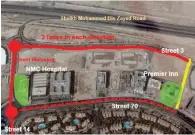  ?? Supplied map ?? This map shows the diversions that have been put in place by the RTA at the Dubai Investment Park. —