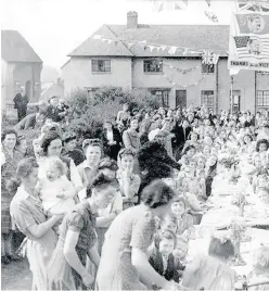  ??  ?? A picture of a VE Day children’s party on the Wykin Estate in Hinckley loaned by Mrs Doris Jennings