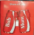 ??  ?? Coca-Cola will stop making multipack boxes showing cans of Coke labelled ‘‘mum’’ and ‘‘bub’’ sideby-side.