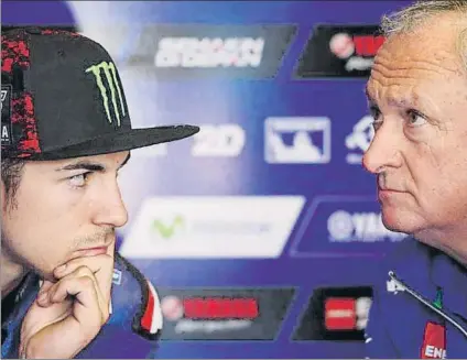  ?? FOTO: MOTOGP.COM ?? Maverick Viñales y Ramon Forcada, un divorcio a la vista de todos Forcada dio su versión y Yamaha impidió hablar a Mack