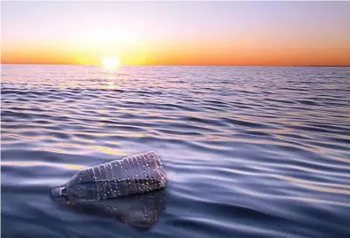  ??  ?? Blot on the horizon: Plastic bottles can blight the world’s oceans for years, putting marine life in danger