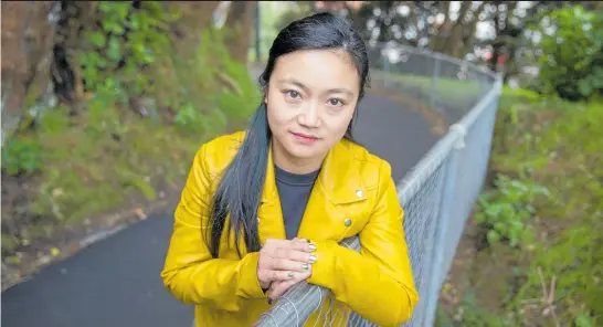  ?? Photo / Mark Mitchell ?? Scientist Grace Leung was attacked on this university walkway in Wellington.