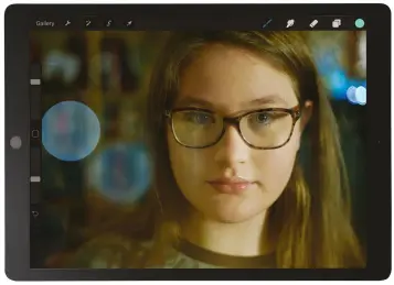  ??  ?? Procreate isn’t a photo editor, but Luminance brushes add lighting effects.