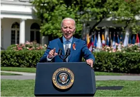  ?? AP ?? A new poll shows Democratic voters believe President Joe Biden will be too old to run again in 2024.