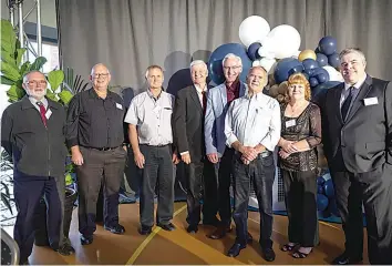  ?? ?? Eight of ten Chairo board chairs over the years (from left) Ian Knowles, Darryl Martin, Des Wallace, Steve McAllister, Jeff Calway, John Ballantyne, Denise Spink and Rob Bruce.