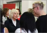  ?? ?? The Duchess of Cornwall meets abuse survivors
