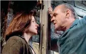  ??  ?? Il cannibale Jodie Foster e Anthony Hopkins in «Il silenzio degli innocenti» (1991), premiato con cinque Oscar