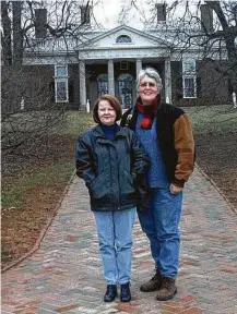  ??  ?? The couple visit Virginia’s Monticello circa 2005. They were married 48 years before Trish died of brain cancer last month.