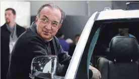  ?? FABRIZIO COSTANTINI NEW YORK TIMES ?? Fiat Chrysler revealed on Saturday that Sergio Marchionne, their CEO, had become gravely ill since having shoulder surgery on July 5. The company named Mike Manley as Marchionne’s successor, effective immediatel­y.