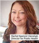  ?? ?? Rachel Spencer-Henshall, Director for Public Health