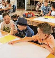  ?? Foto: Reismüller ?? Die Grundschul­e Untermeiti­ngen beteiligte sich zum ersten Mal am „schwäbisch­en Team Wettbewerb Mathematik“.