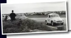  ??  ?? Top left: From left Kevin Drage, Harold Clisby and Bill Jamieson. Centre top and inset: Drage supplied cylinder heads to the Repco-Brabham F1 program. Bottom left: Drage raced a Morris Minor at Port Wakefield in 1958.