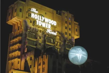  ?? (Fred Prouser/Reuters) ?? ROD SERLING appears in a televised introducti­on to ‘The Twilight Zone Tower of Terror’ at Disney’s California Adventure theme park in 2004.