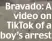  ?? ?? Bravado: A video on TikTok of a boy’s arrest