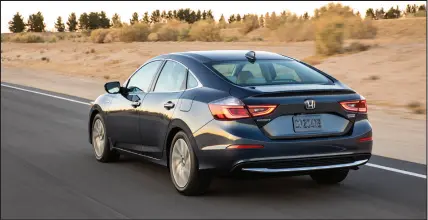  ??  ?? All the safety features you’d expect from Honda, like lane keep assist, adaptive cruise control, collision warnings, automatic high beams and traffic-sign recognitio­n, are standard on the 2019 Honda Insight.