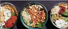  ?? STACY ZARIN GOLDBERG FOR THE WASHINGTON POST ?? Skip the fast-casual assembly line by building your own lunch bowl.