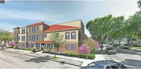  ?? DIMENSION IV MADISON DESIGN GROUP ?? Clarke Square Apartments, which will include units for homeless young people, is among the developmen­ts receiving federal tax credits.