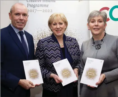  ??  ?? Heather Humphreys, Minister for Arts, Heritage, Regional, Rural and Gaeltacht Affairs with Cork City Chief Executive, Ann Doherty and Cork County Council Chief Executive, Tim Lucey.