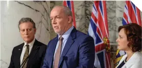  ??  ?? When Premier John Horgan announced that his government would complete the $10.7-billion Site C dam, it created a rift with some long-time members of his party.