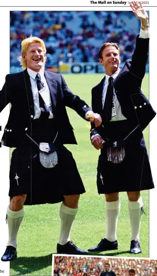 ??  ?? LICENCE TO KILT: Hendry and Gallacher (top) and Collins scoring (right)