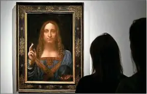  ??  ?? Le Salvator Mundi de Léonard de Vinci est estimé à 85 millions d’euros.