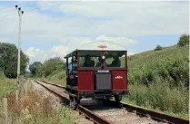  ?? PETER NICHOLSON ?? The Somerset & Dorset Railway at Midsomer Norton’s ex-BR Wickham No. B40W waits at the end of the line ready to return to South station on August 4. This site does not have an official name and is referred to as the ‘Infill’ or the ‘Railhead’ until a halt is provided here.